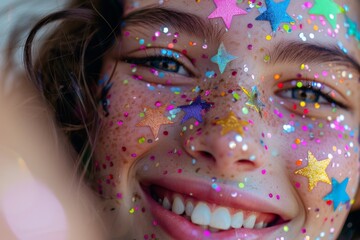 Poster - This abstract image shows soft focus of hair strands and blurred light creating a serene ambiance