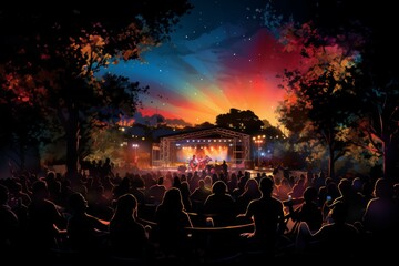 Canvas Print - Outdoor concerts - Generative AI