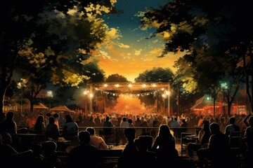 Canvas Print - Outdoor concerts - Generative AI