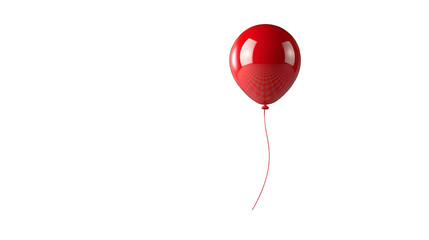 This is an isolated red balloon with a transparent background