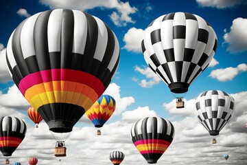 Wall Mural - Hot air balloons - Generative AI