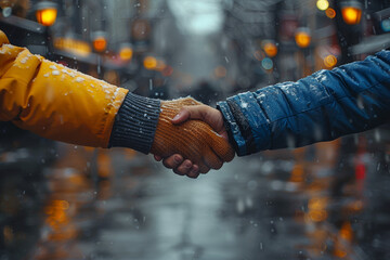 Poster - a friend using flattery to gain another's cooperation. concept of interpersonal tactics and persuasi