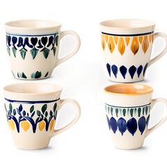 A set of ceramic mugs Transparent Background Images 