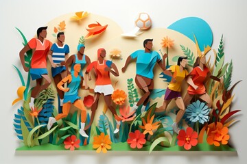 Wall Mural - Summer sports - Generative AI