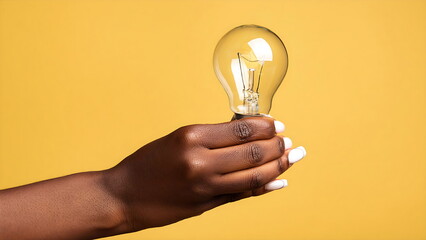 Concept of Innovation Depicted by Light Bulb in Hand