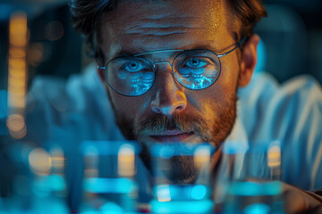 Aufkleber - a scientist conducting experiments, pushing the boundaries of knowledge and discovery in pursuit of 