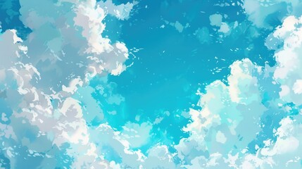 Wall Mural - Blue sky with white clouds