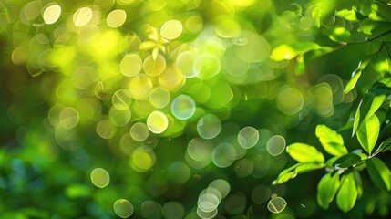 Background of green bokeh