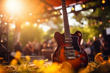 Sticker - Summer concerts in the park - Generative AI