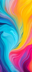 abstract pattern illustration with waves of colors mixed with pastels