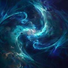 Wall Mural - mesmerizing abstract fractal background with cosmic space vibes digital art