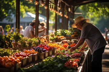 Canvas Print - Summer markets - Generative AI