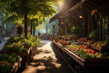 Canvas Print - Summer markets - Generative AI