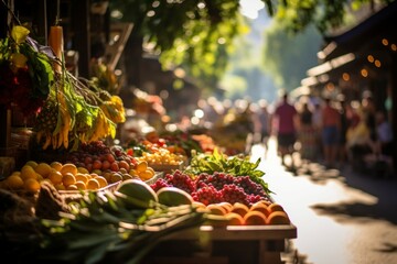 Canvas Print - Summer markets - Generative AI