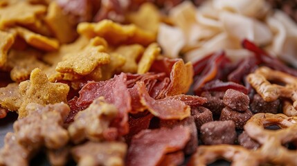Wall Mural - Close up of dehydrated canine snacks