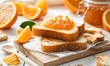 © simba kim - Toast breads with sweet orange jam, Generative AI