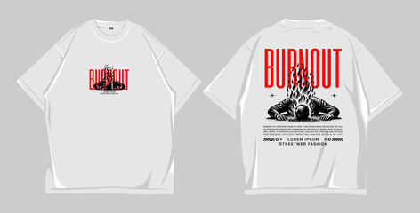 t shirt oversize design streetwear burnout