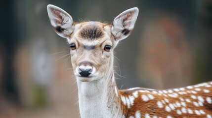 Sticker - A young fallow deer s portrait