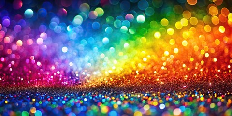 Abstract multicolored glittery background with bright rainbow hues
