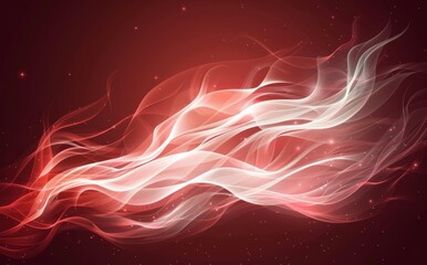 Wall Mural - An abstract flame shape in dark red and white color.