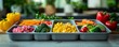 © Paul - Detailed view of Unbreakable Compartment Plates 5PCS, highlighting portion control features, isolated background, studio lighting