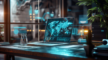 Poster - modern SEO optimization system digital framework business promotion digital marketing digital software technology 