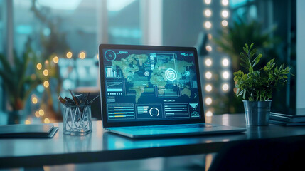 Poster - modern SEO optimization system digital framework business promotion digital marketing digital software technology 