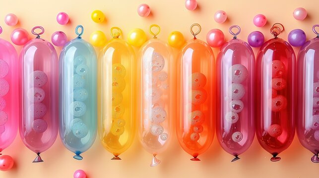 Party Palette: Bold Balloons and Tubes Pop on Beige