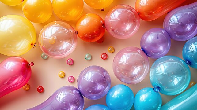 Party Palette: Bold Balloons and Tubes Pop on Beige