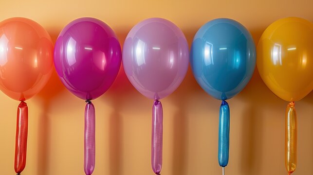 Festive Fusion: Balloons and Tubes Bring Joy to Beige