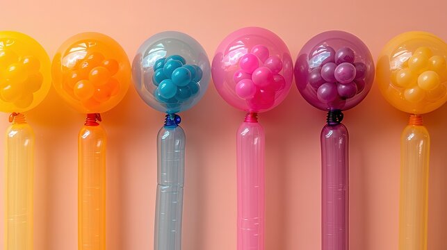 Festive Fusion: Balloons and Tubes Bring Joy to Beige