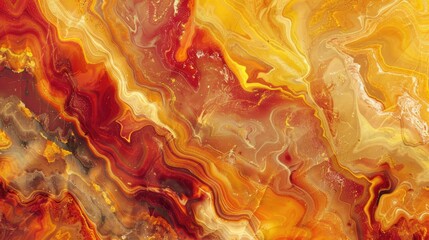 Aufkleber - Colorful swirling marble texture with yellow and red tones