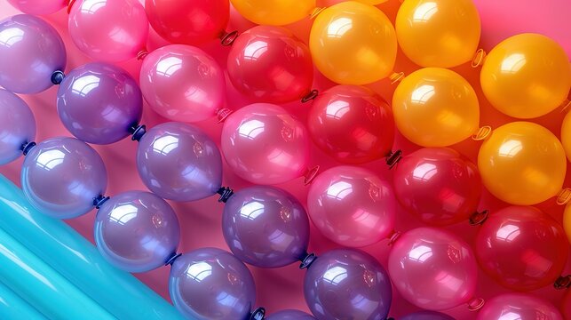 Color Carnival: Balloons and Tubes Create a Festive Flair