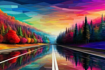 Wall Mural - Scenic drives - Generative AI