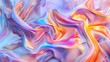 © Pnitha - colorful pastel iridescent holographic fabric cloth, swirling in the air, fluid, shiny, soft, delicate, pink purple blue orange yellow