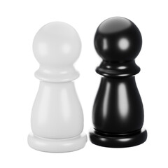 Fototapete - 3d rendering chess icon. 3d sport icon concept