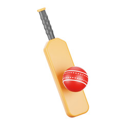 Poster - 3d rendering cricket icon. 3d sport icon concept