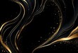 © ROKA Creative - Black and Gold Abstract Background with Glitter