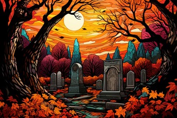 Sticker - Cemeteries - Generative AI