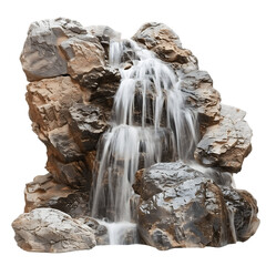 Unlock Creativity with Isolated Waterfall in the Mountain Cut Outs