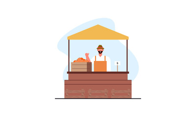 information technology business, work in internet vector illustration