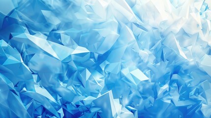 Poster - Ice background with abstract low poly design