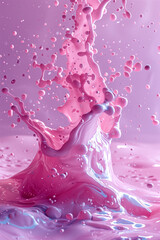 Canvas Print - pink water splash