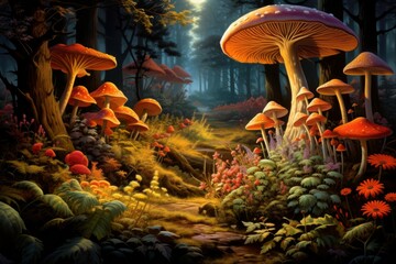 Sticker - Mushrooms and fungi - Generative AI