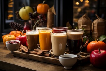 Canvas Print - Seasonal drinks - Generative AI