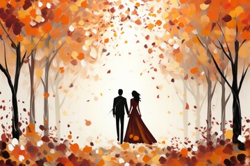 Poster - Autumn weddings - Generative AI