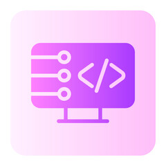 Poster - coding gradient icon