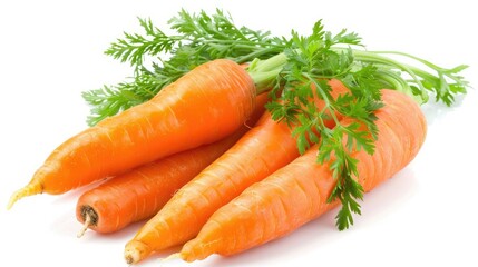 Canvas Print - Carrot vegetable separated on a white background