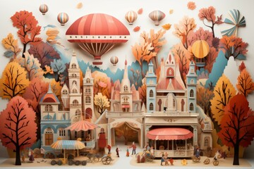 Wall Mural - Autumn fairs - Generative AI