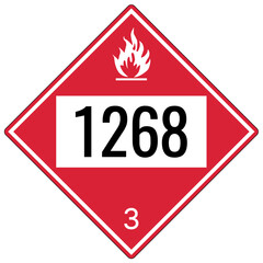 Wall Mural - Hazardous material sign class 3 hazardous substances (Flammable and Combustible Liquids)